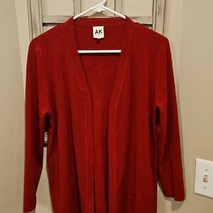 Anne Klein Vibrant Red Knit Cardigan
